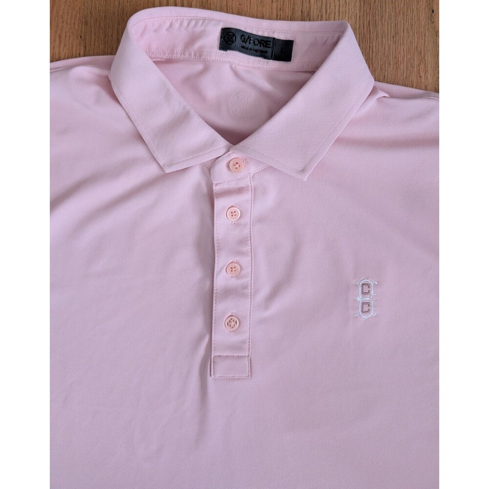 G/Fore Essential Pique Polo Men’s L Performance Pink Golf Shirt Stretch Beverly